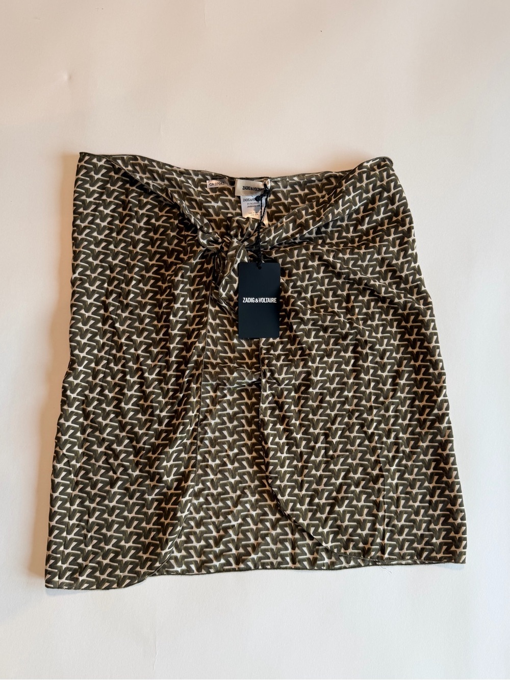 Zadig & Voltaire Monogram Short Pareo / Wrap Skirt – One Size – NWT